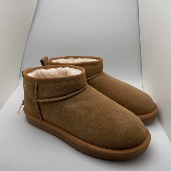 CUSHIONAIRE Women's Cozy pull on boot CHESTNUT 8 - Picture 1 of 6